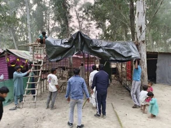 Refugee rehabilitation — shelter construction and community work